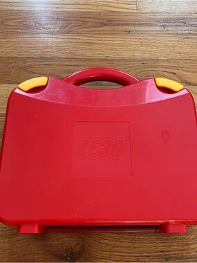 Lego Red Travel Carry Case with Yellow Latches